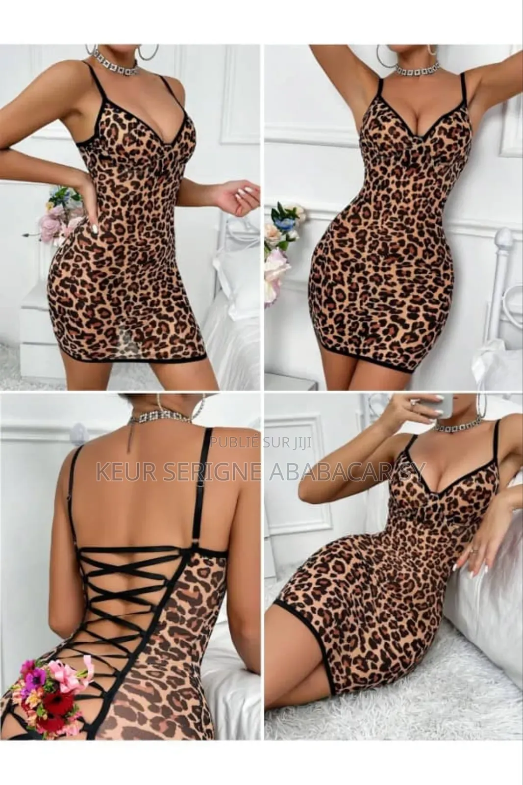 Robe De Nuit Sexy Avec Fente Derrière