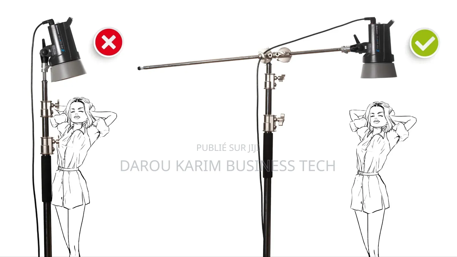 Trépied Girafe en Acier Pure Métal C-Stand Hauteu