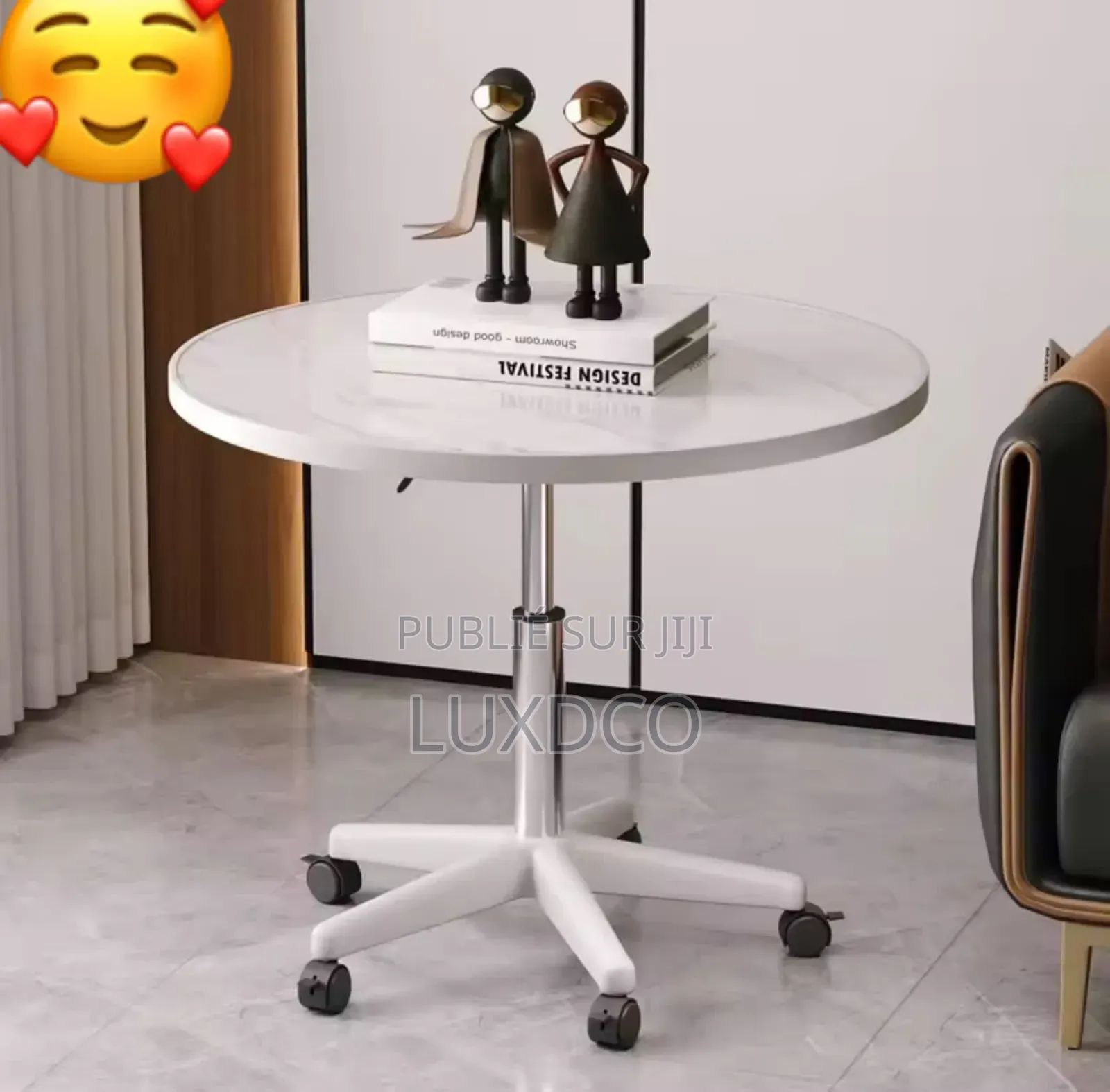 Table À Café Ronde Hauteur Réglable.