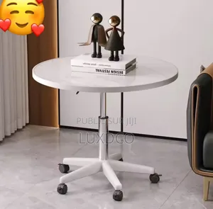 Photo - Table À Café Ronde Hauteur Réglable.