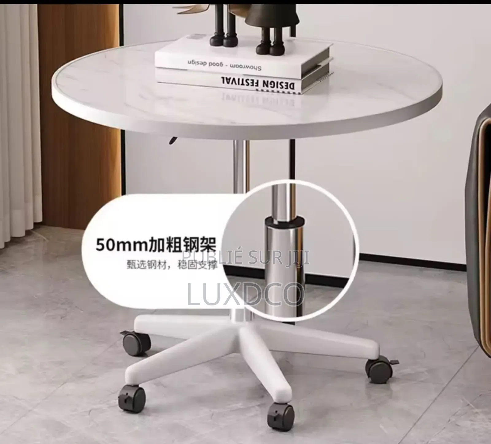 Table À Café Ronde Hauteur Réglable.