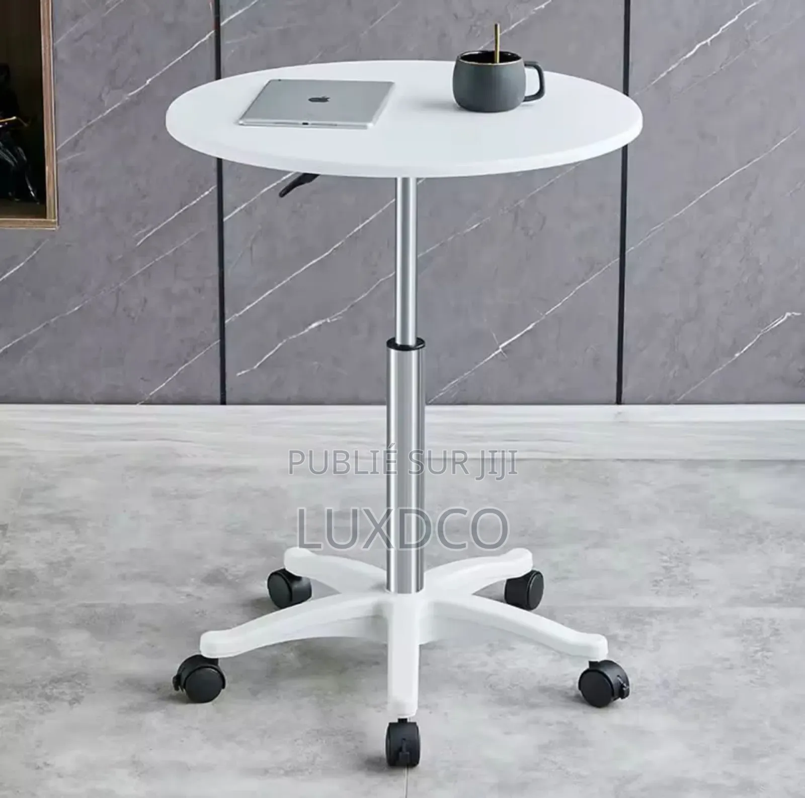 Table À Café Ronde Hauteur Réglable.