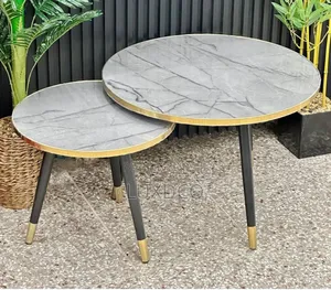 Table d'Appoint Ronde, Table Basse Moderne en Bois.