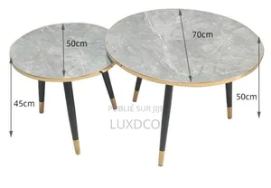 Table d'Appoint Ronde, Table Basse Moderne en Bois.