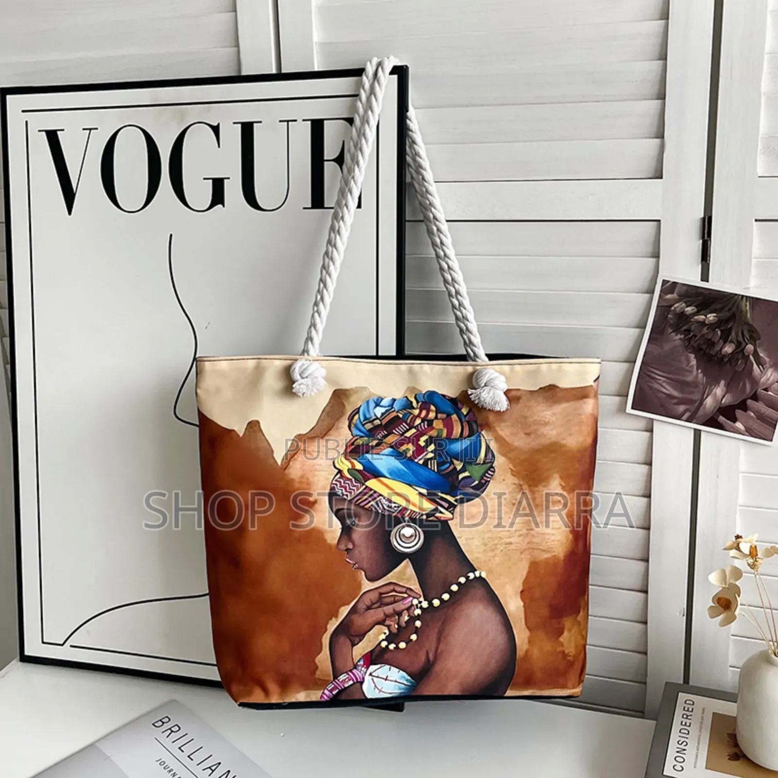 Sac De Plage “Watercolor African Women”