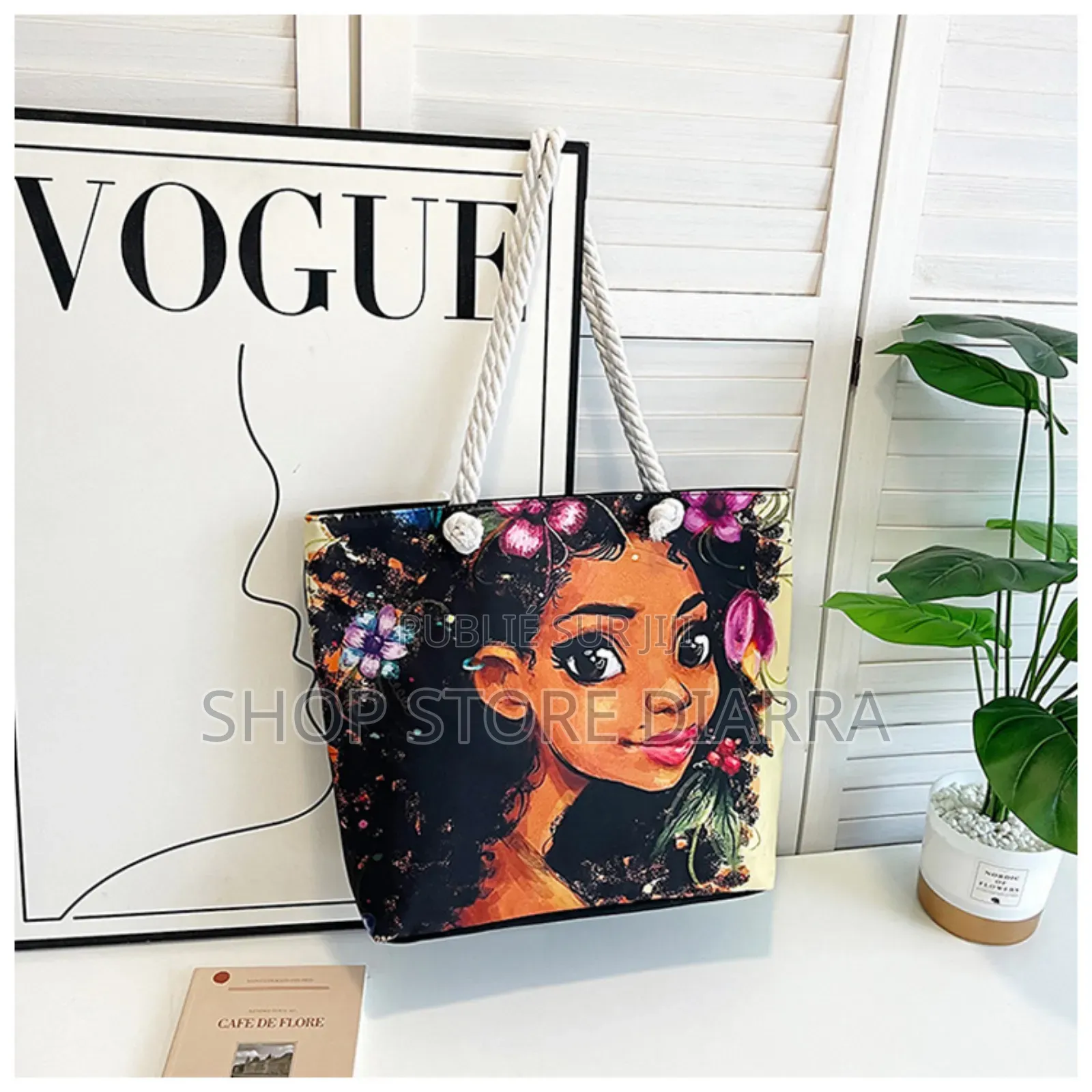 Sac De Plage “Watercolor African Women”