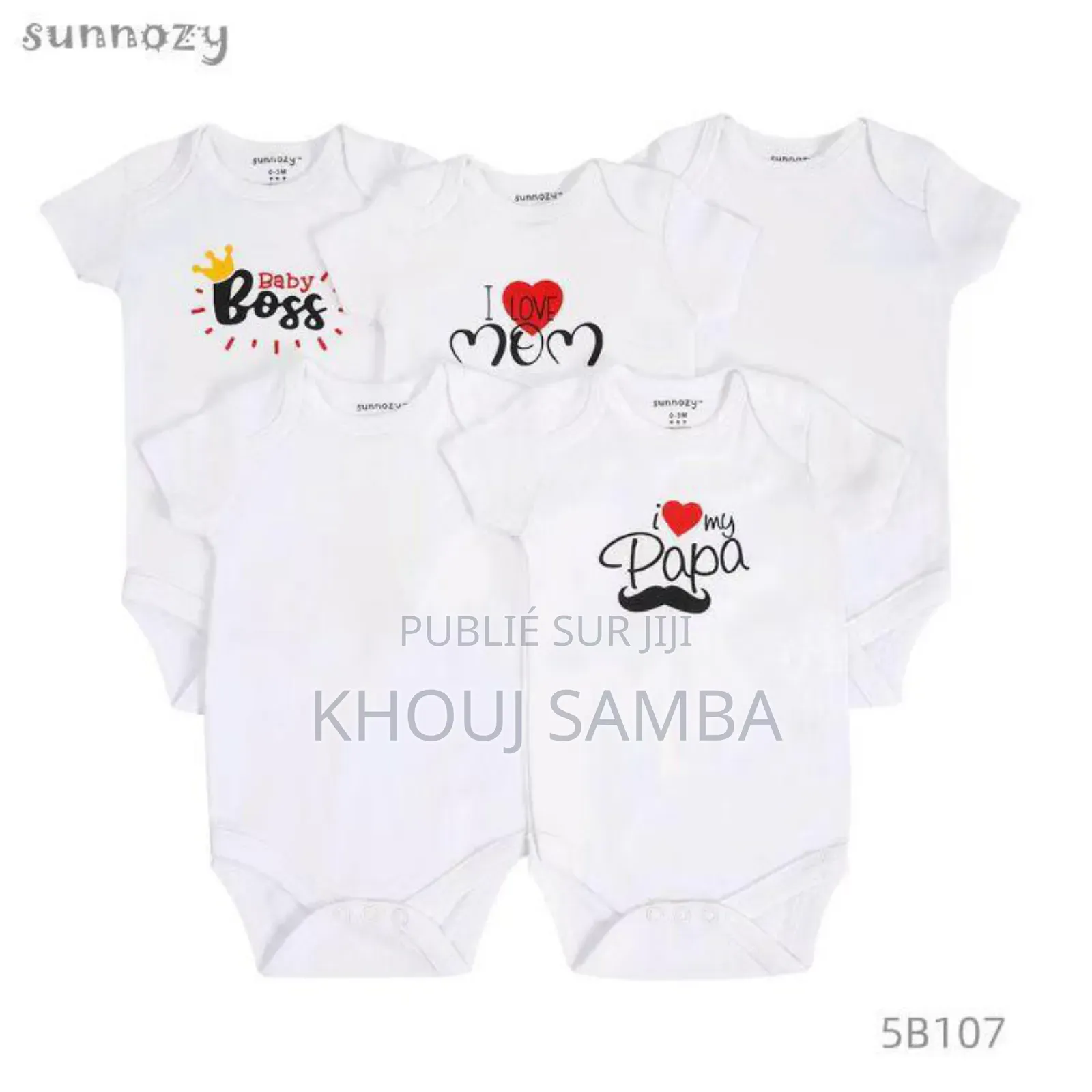 Lot 5 Bodys Suits Courtes Manches