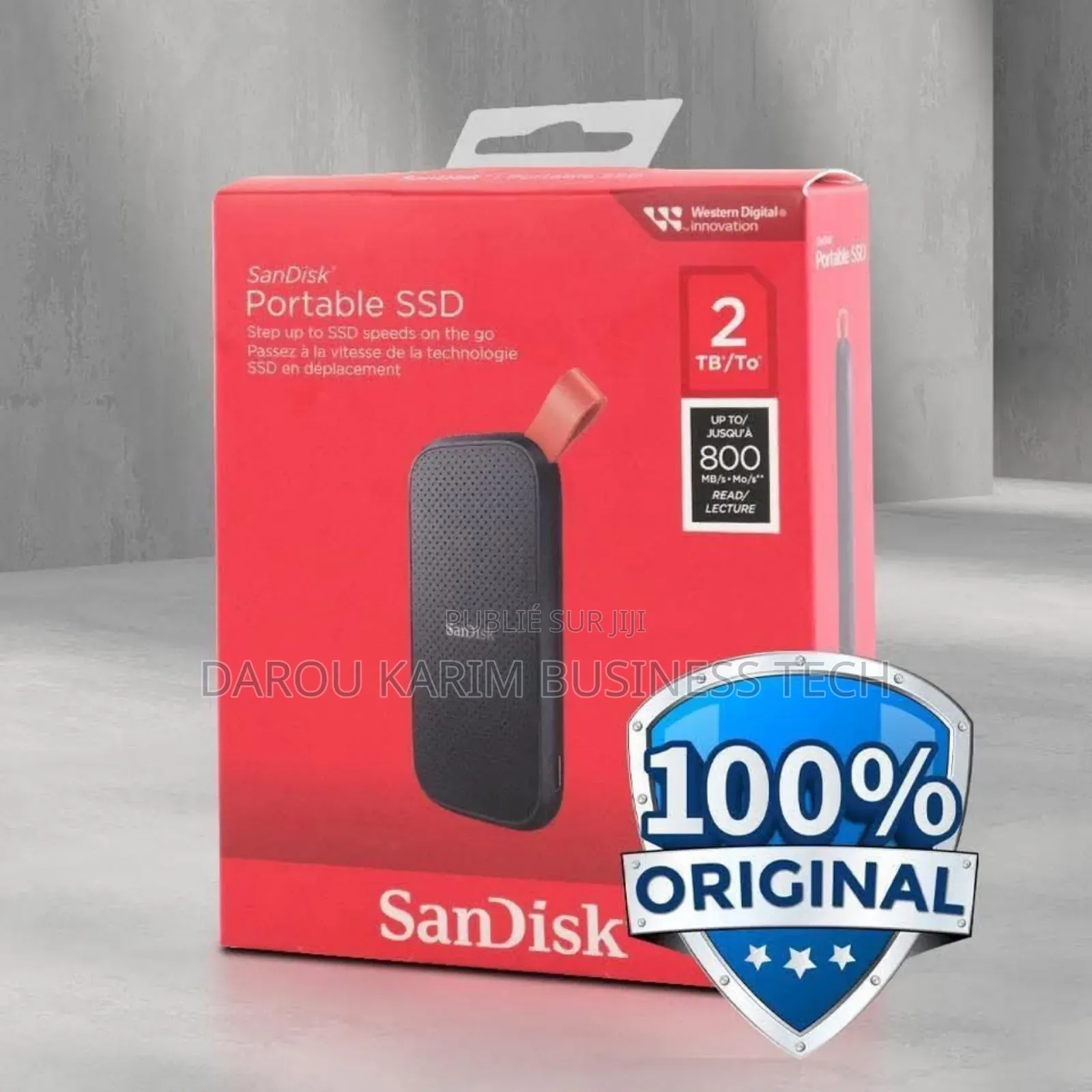 Sandisk 2 to Disque SSD Portable Allant Jusqu'à 800 Mo/S