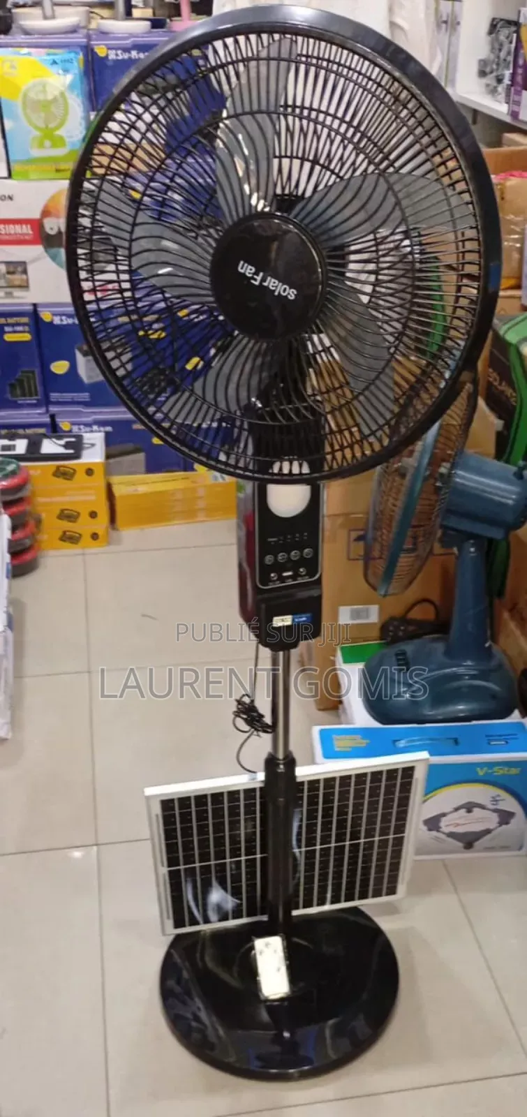 Ventilo Solaire + Commande Plaque Solaire 20w Autonomie 9h