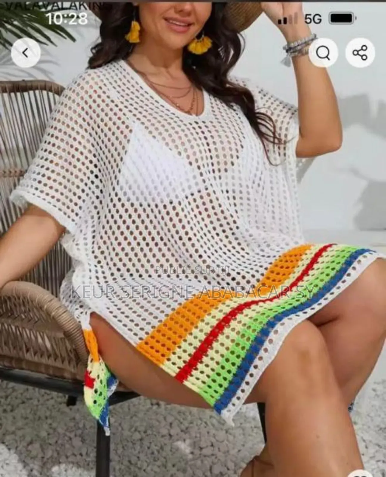 Robe De Plage en Maille