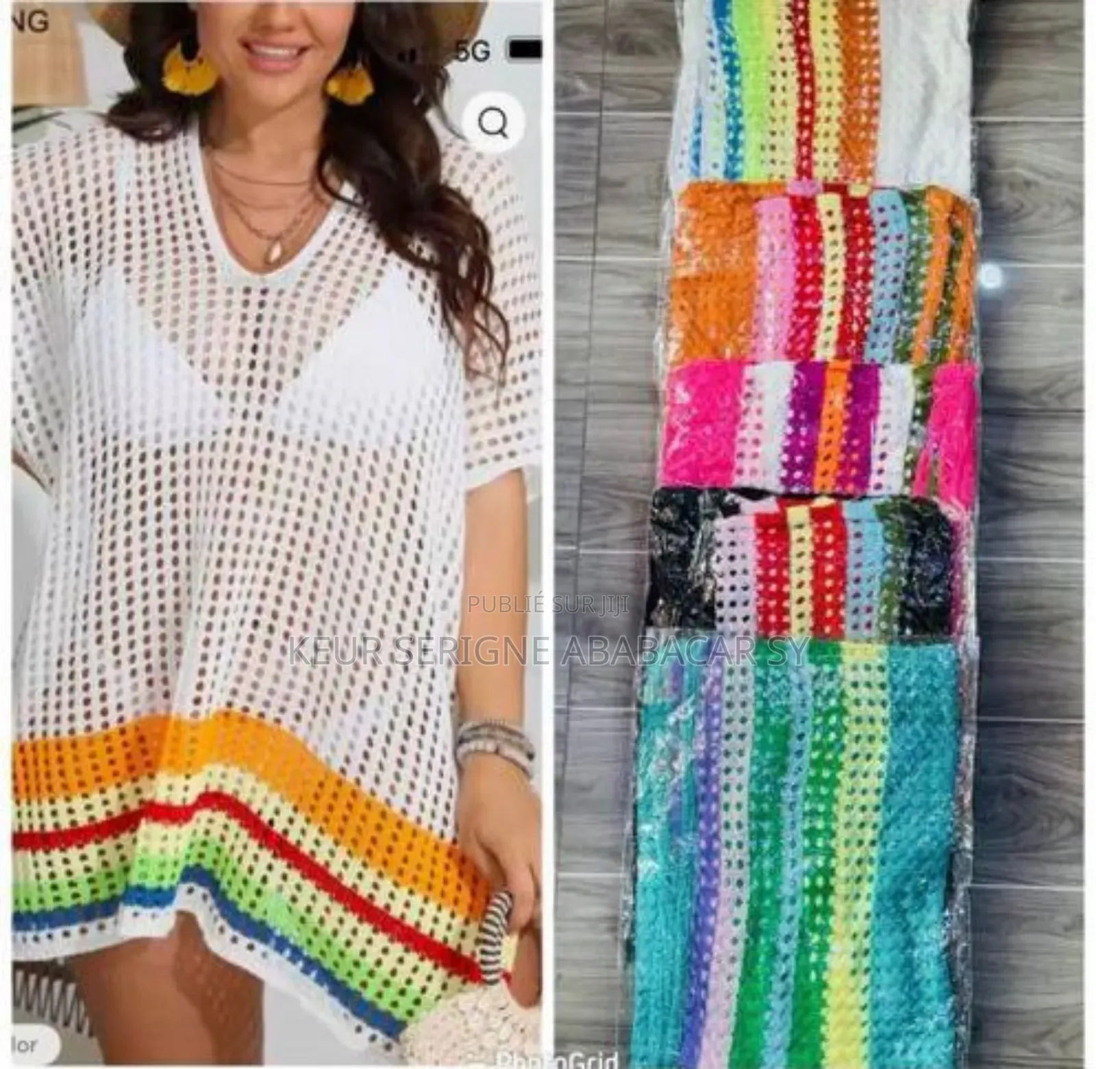 Robe De Plage en Maille