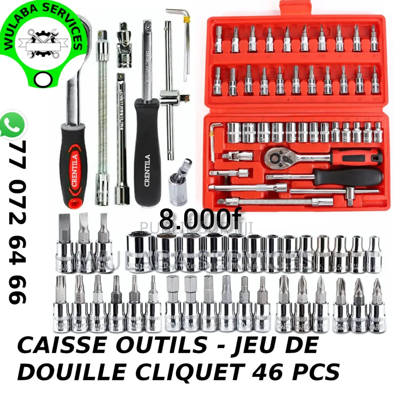 Caisse À Outils 46 Pièces Multifonctionnelle Pm