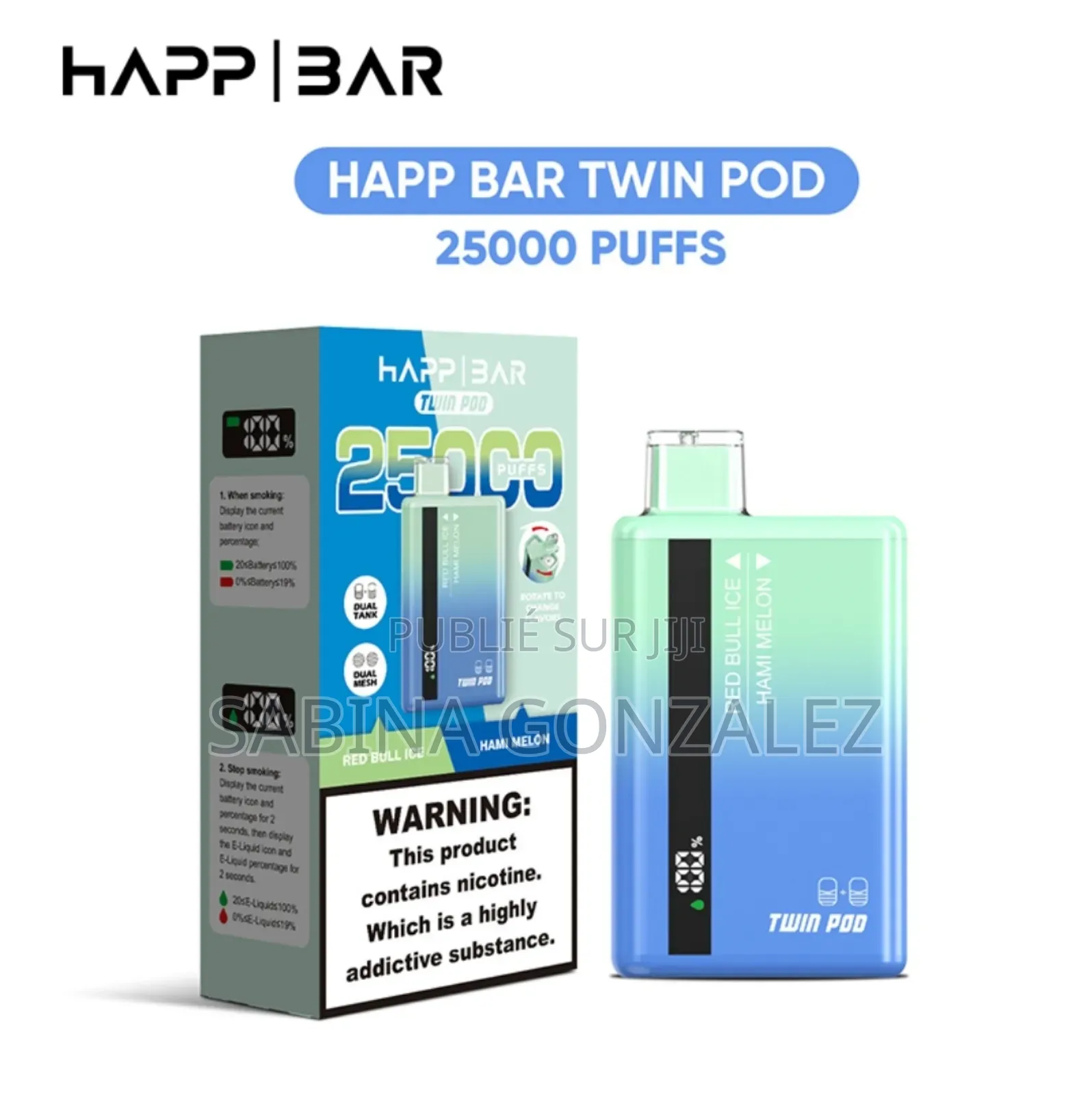 Puff 25000 Coups Double Goût