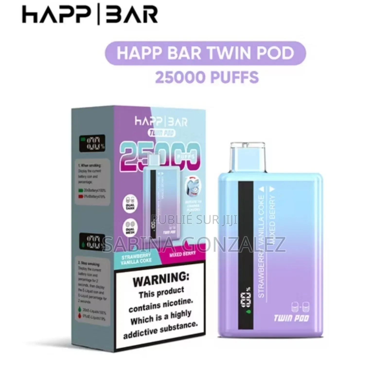 Puff 25000 Coups Double Goût