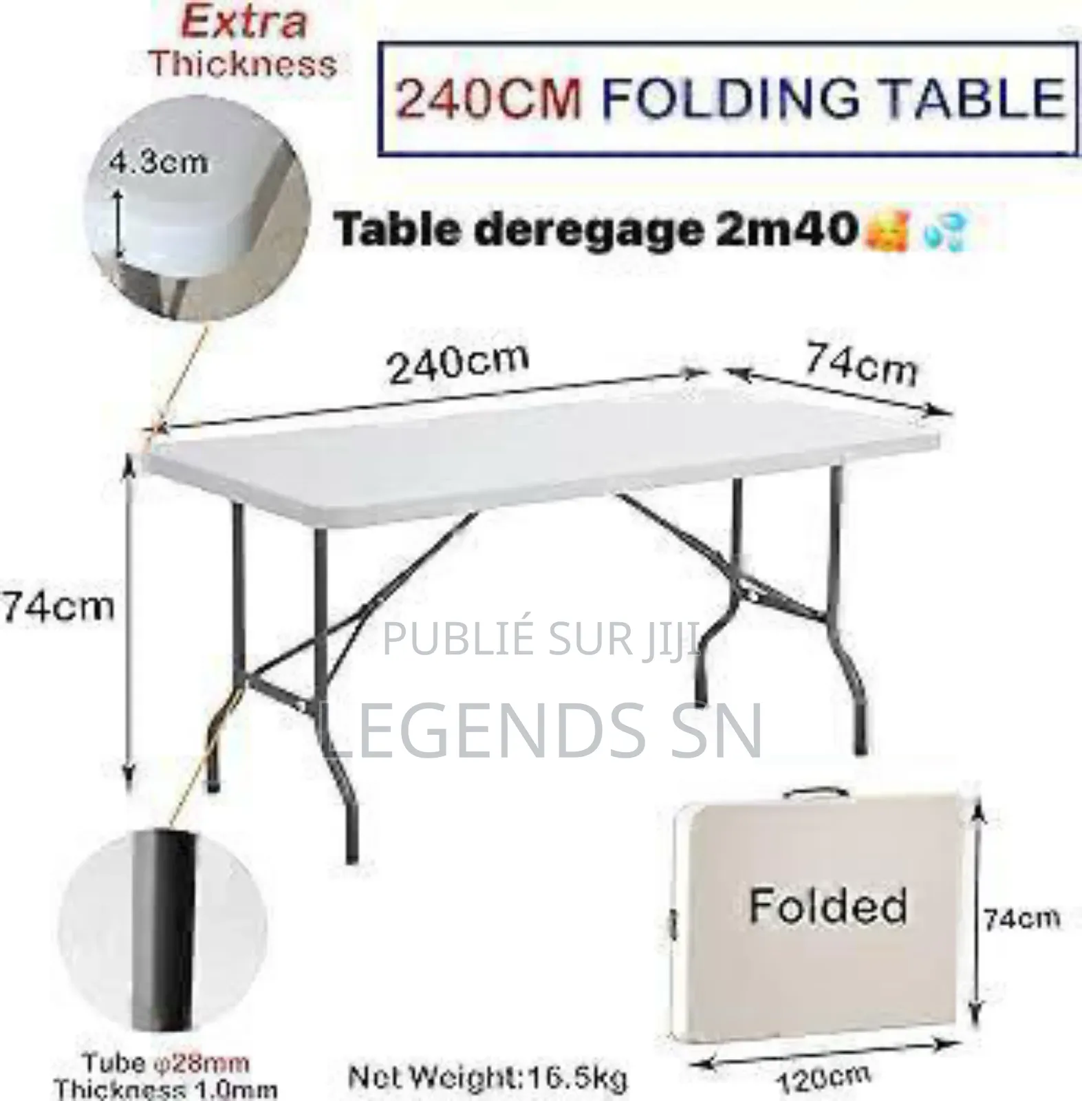 Table Dressage 2 Mètre 40