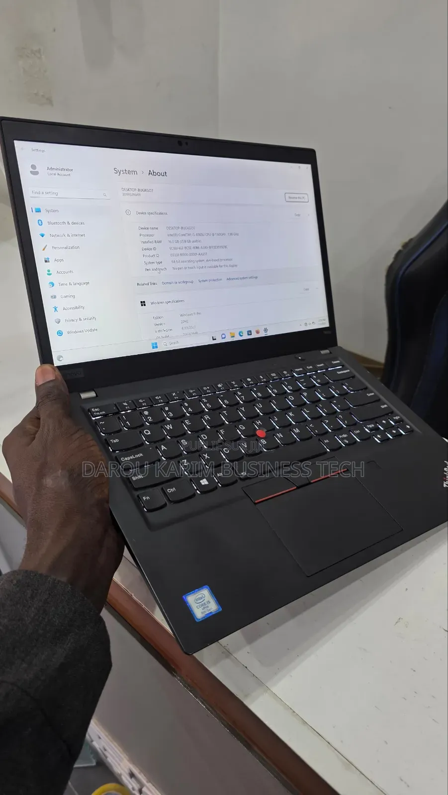 New Lenovo Thinkpad T490s 16GB Intel Core I5 SSD 256GB