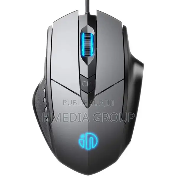 Souris Filaire Inphic 6 Boutons – 4000 Dpi – Gris