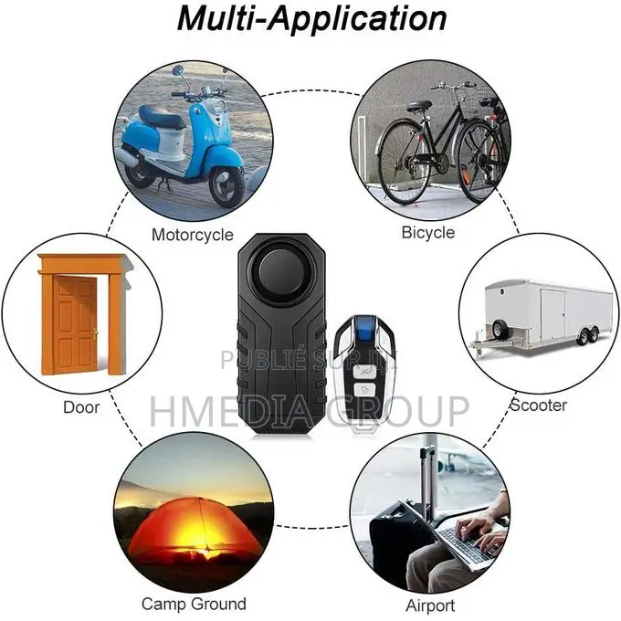 Alarme Antivol 113 Db – Vélo/Moto + Télécommande