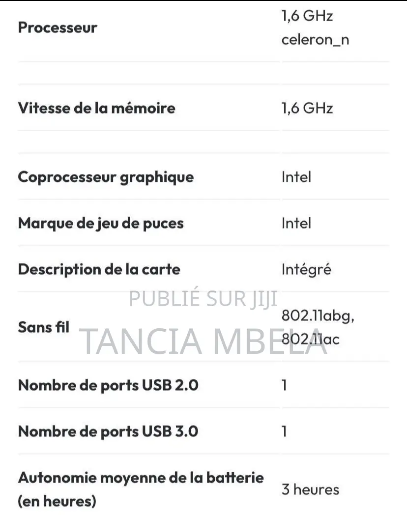 Ordinateur Portable Lenovo ThinkPad 11e 4GB Intel Celeron SSD 128GB
