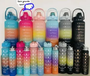 Ensemble De 3 Gourdes De Sport Motivantes
