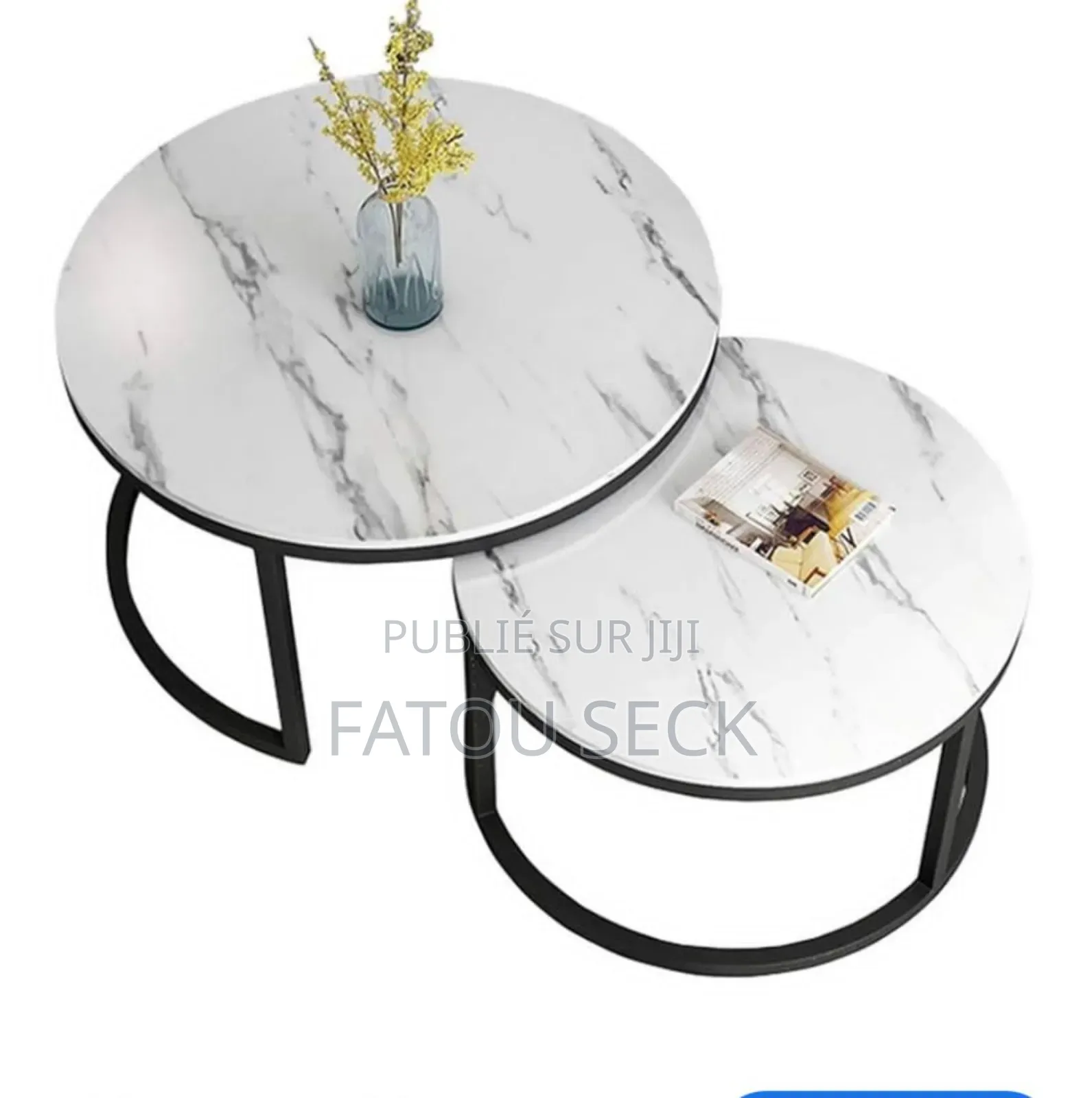 2 PCS Tables Basses Salon