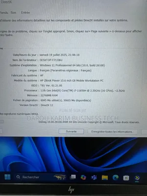 New Ordinateur Portable HP ZBook 15 32GB Intel Core I7 SSD 512GB