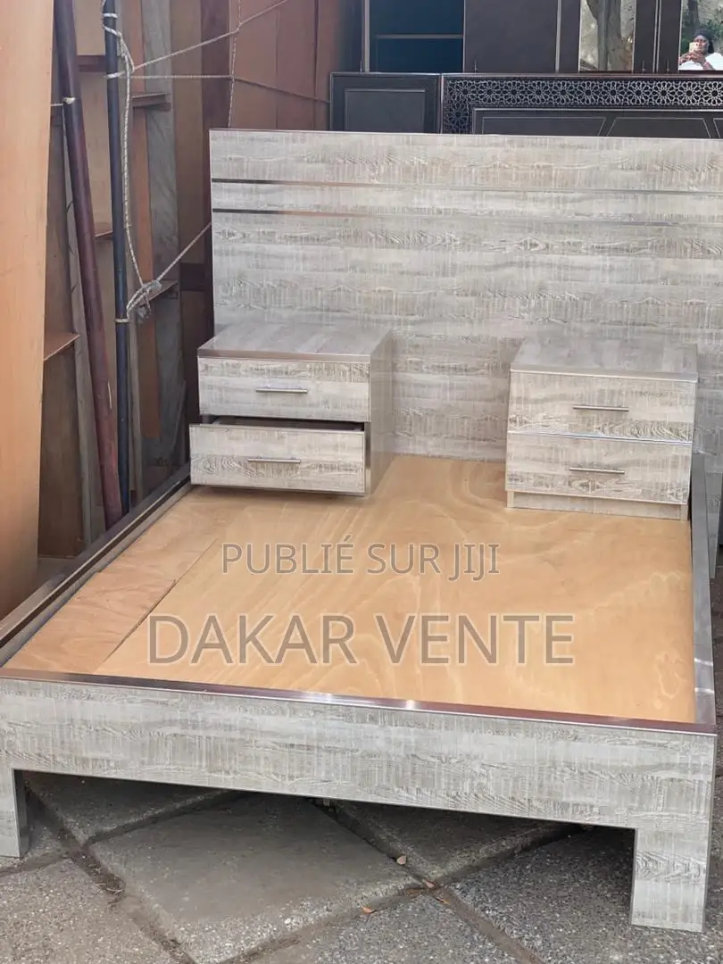 Lit 2 Places en Bois Laminé