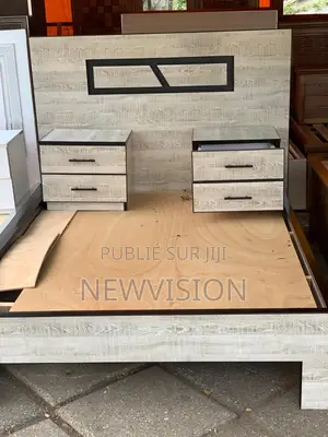 Lit 2 Places en Bois Laminé