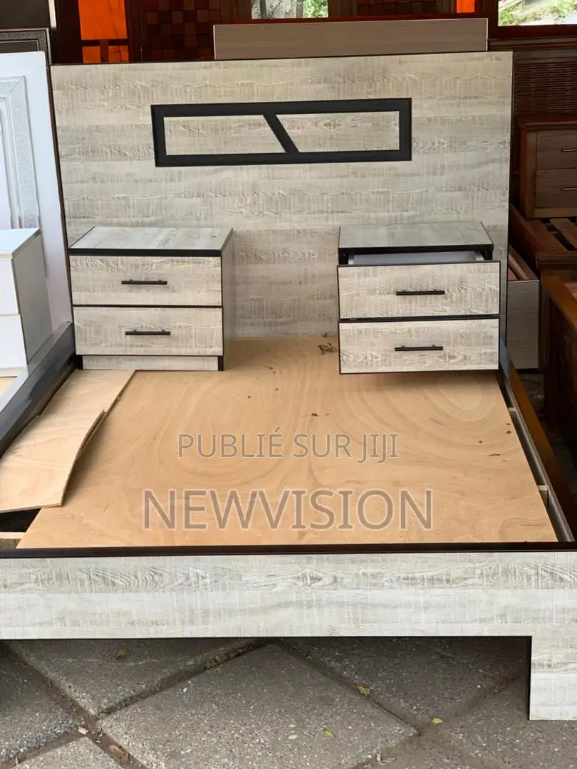 Lit 2 Places en Bois Laminé