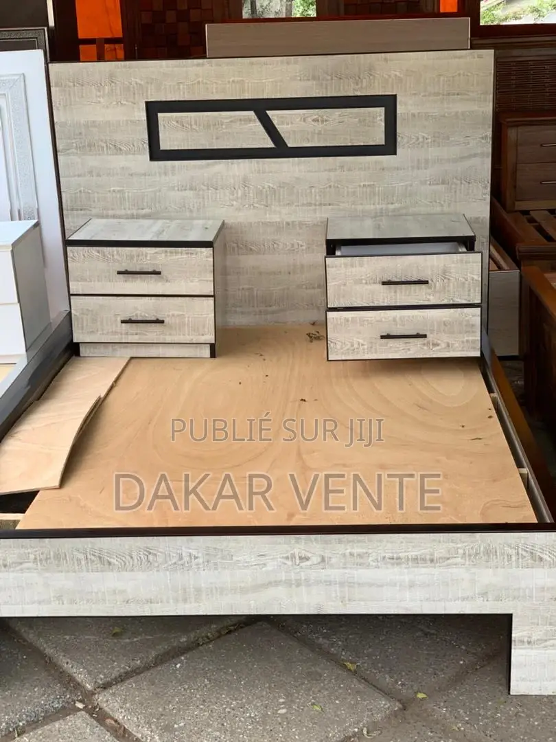 Lit 2 Places en Bois Laminé