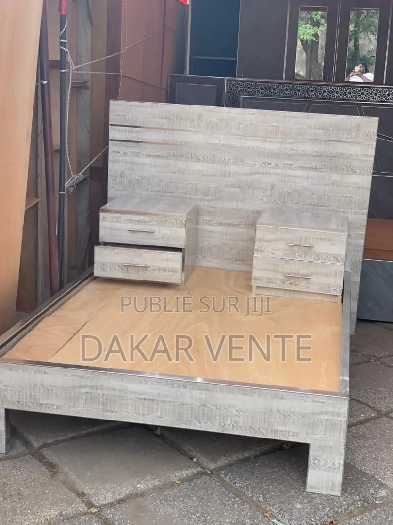 Lit 2 Places en Bois Laminé