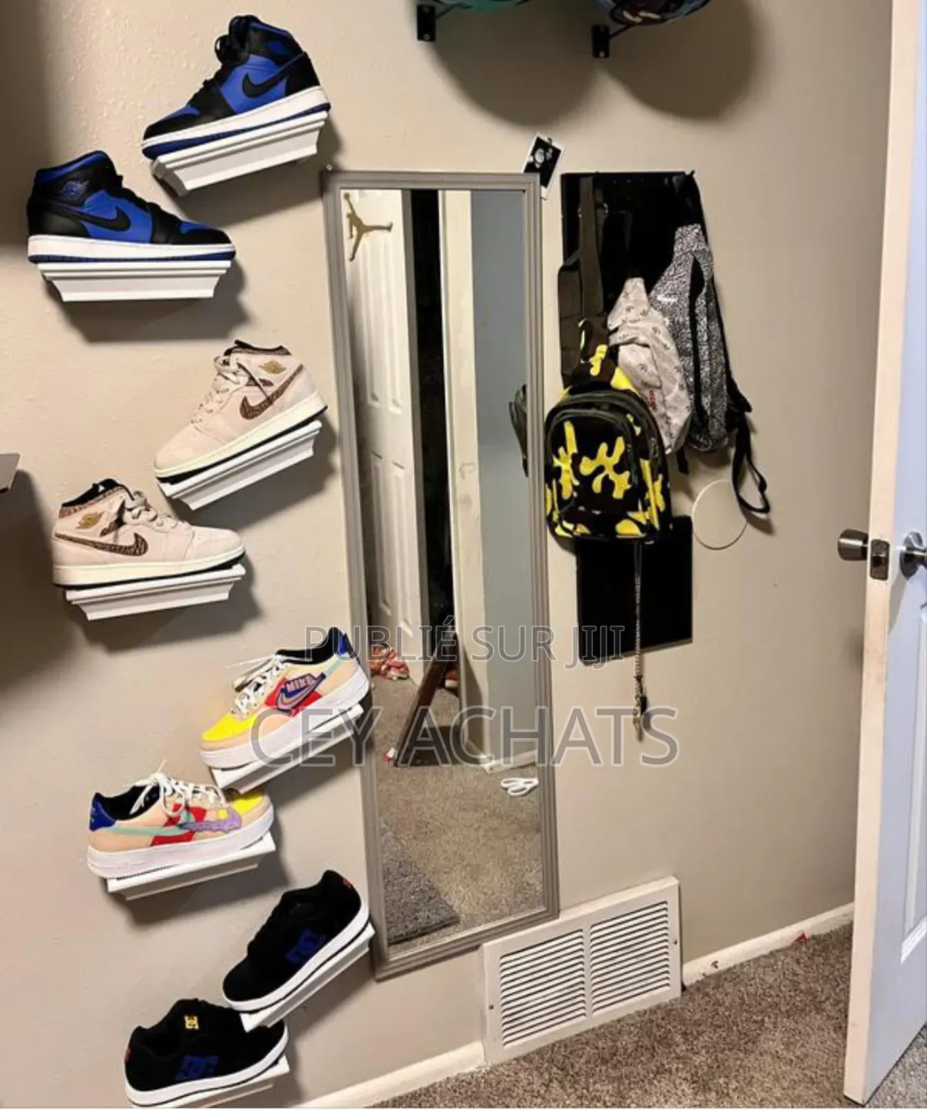 Étagère Murale Flottante Noir Et Blanc