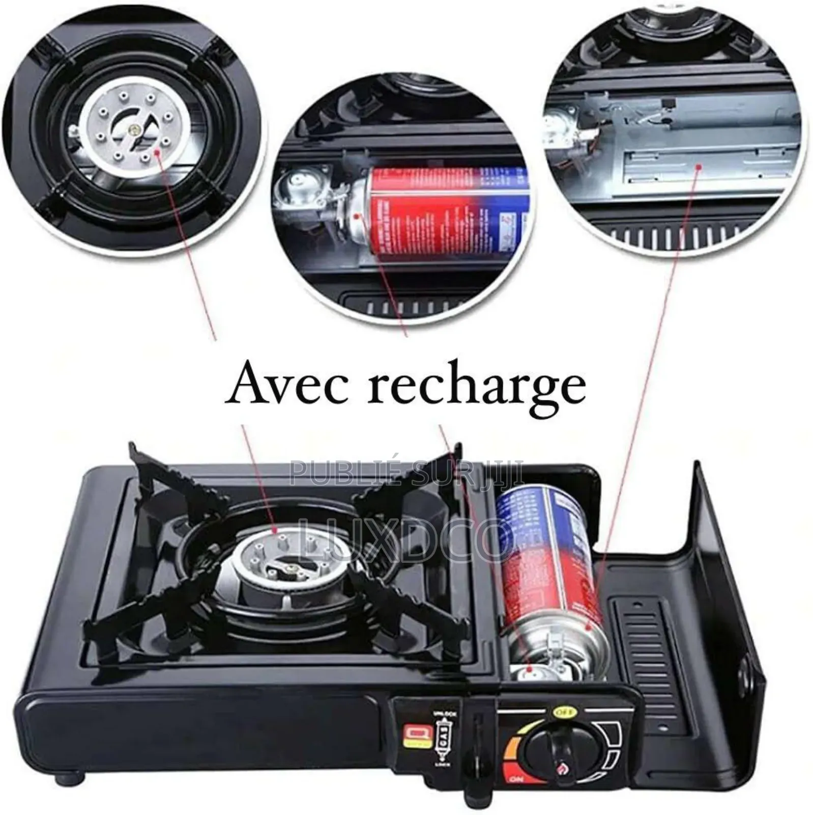 Réchaud De Camping Portable Avec Recharge Gaz Butane