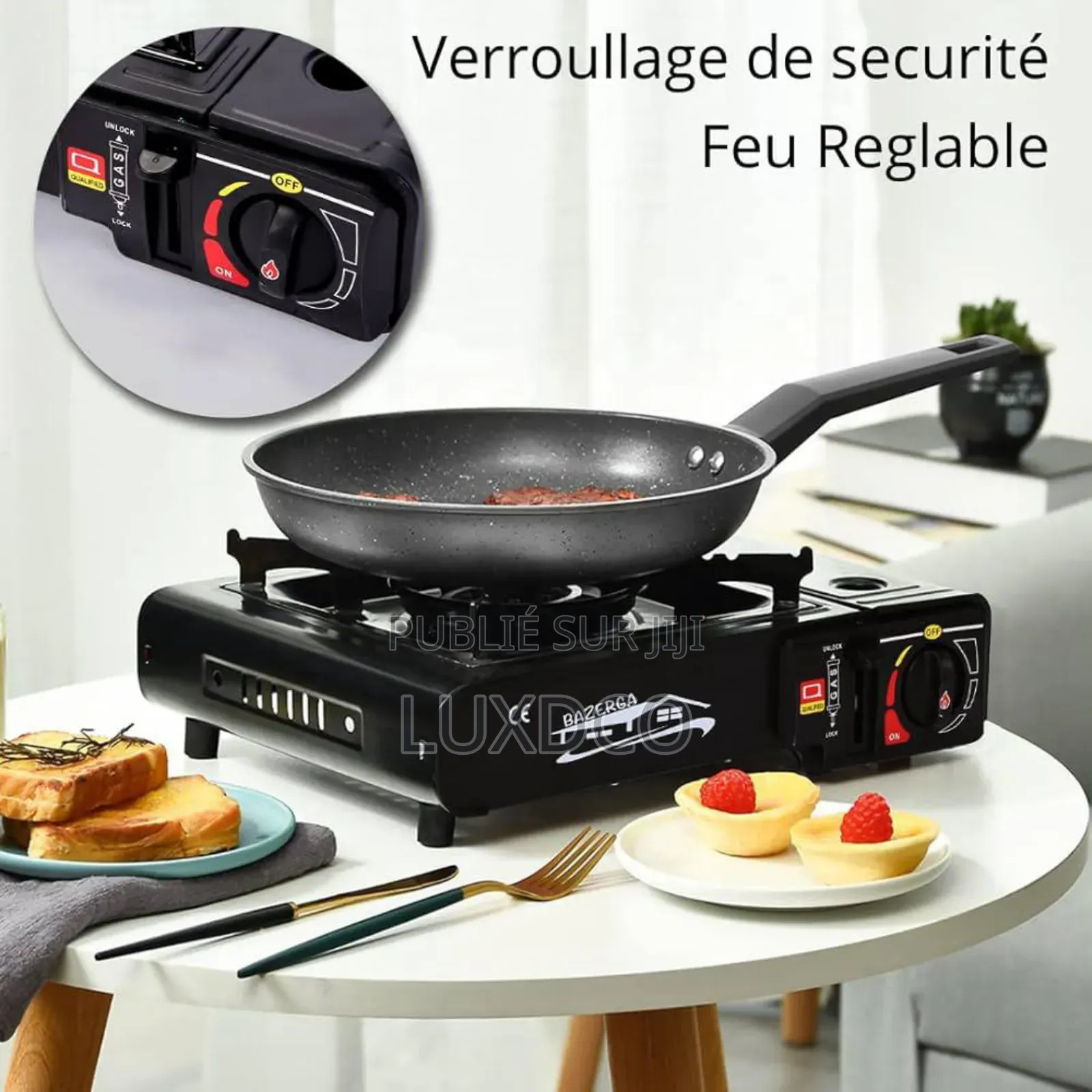 Réchaud De Camping Portable Avec Recharge Gaz Butane