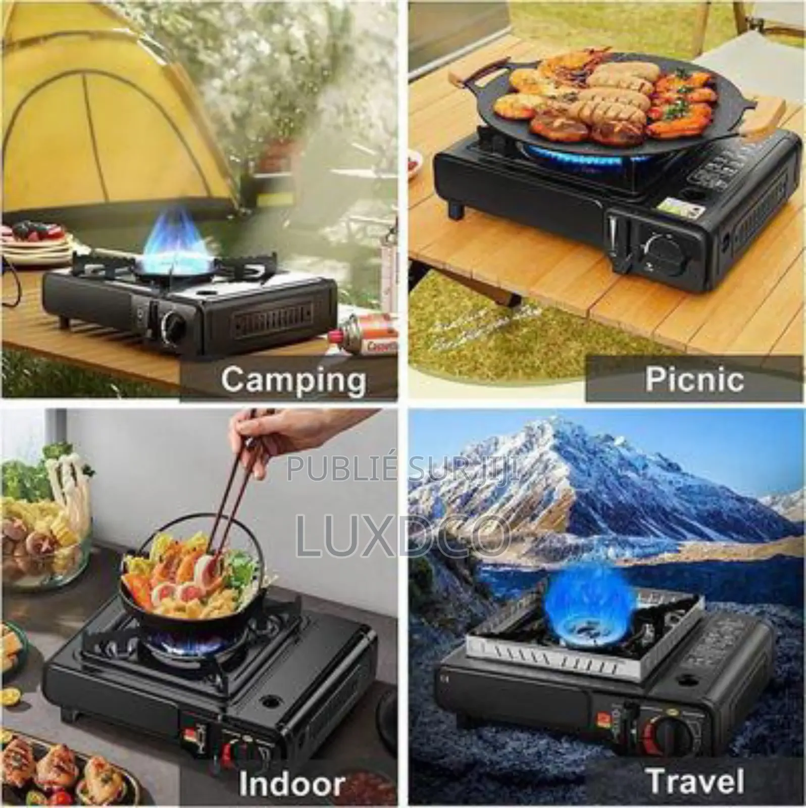 Réchaud De Camping Portable Avec Recharge Gaz Butane