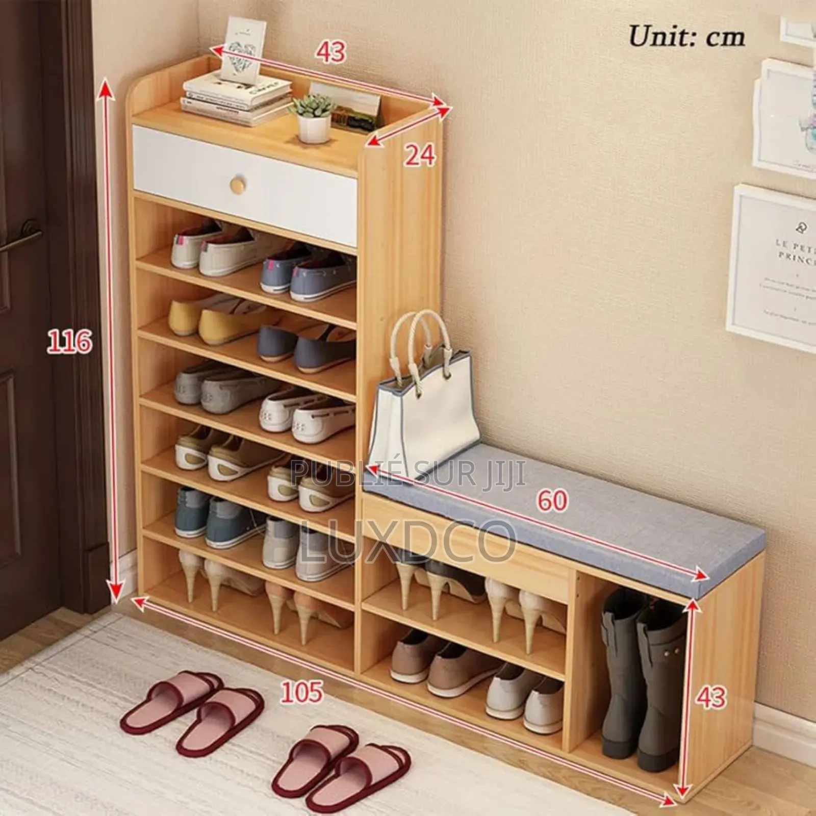 Banc À Chaussures Moderne À 7 Niveaux.