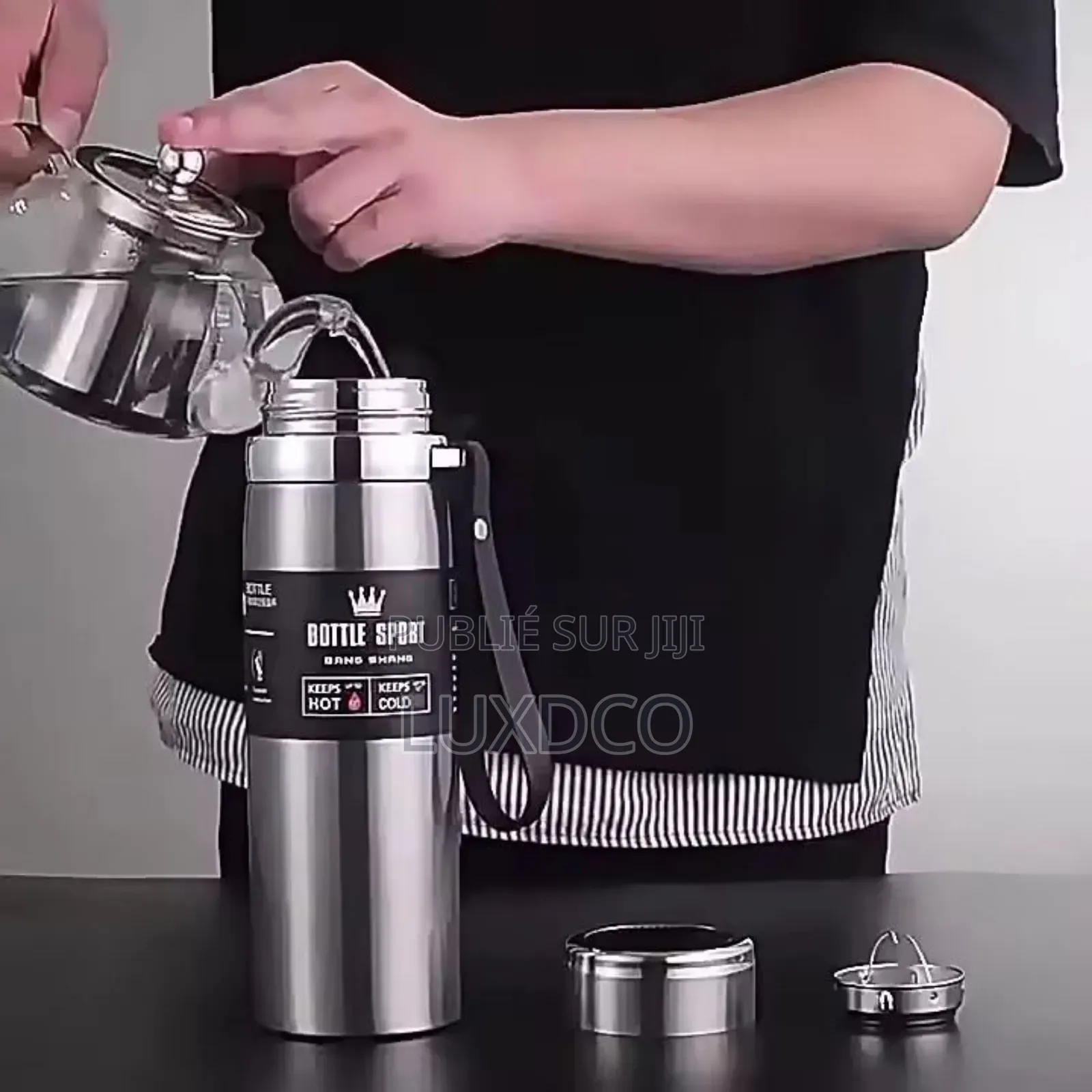 Thermousse d'Eau À Double Isolation en Acier Inoxydable.