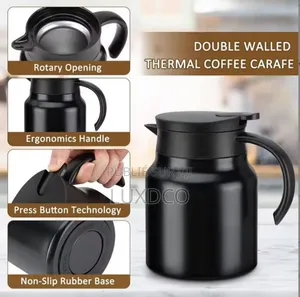 Théière Thermos Portable en Acier Inoxydable.