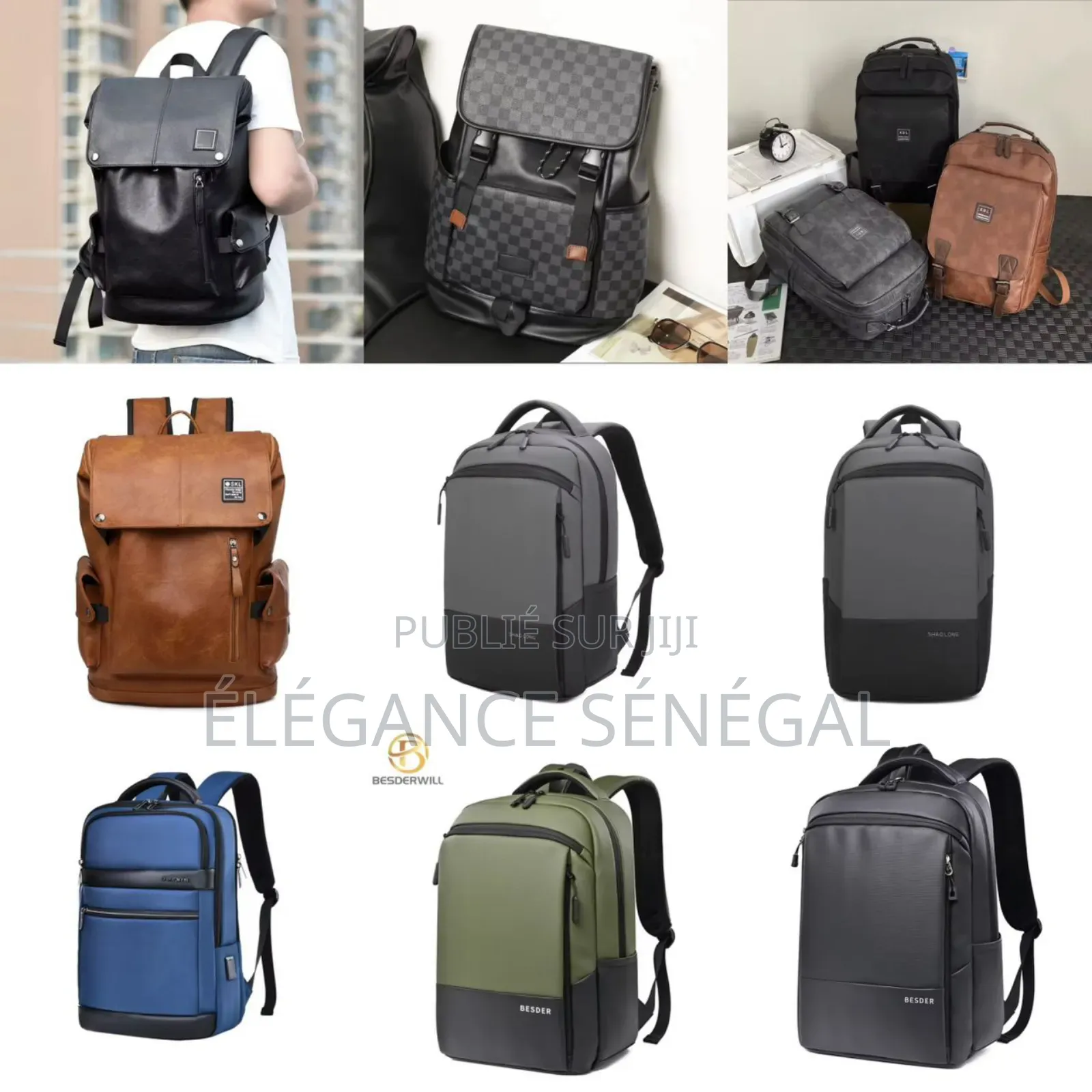 Sac D'ordinateur En Cuir De Grande Capacité A Dakar