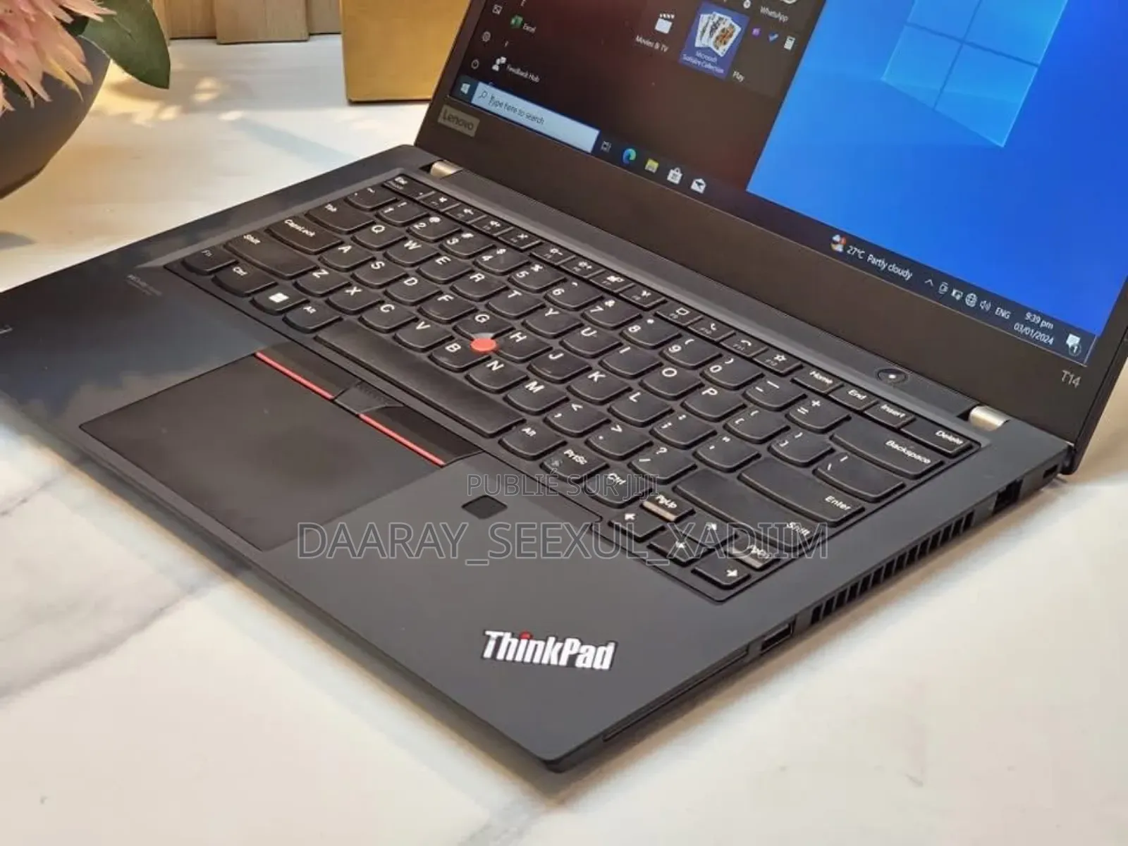 Ordinateur Portable Lenovo ThinkPad T14 16GB AMD Ryzen 7 SSD 256GB