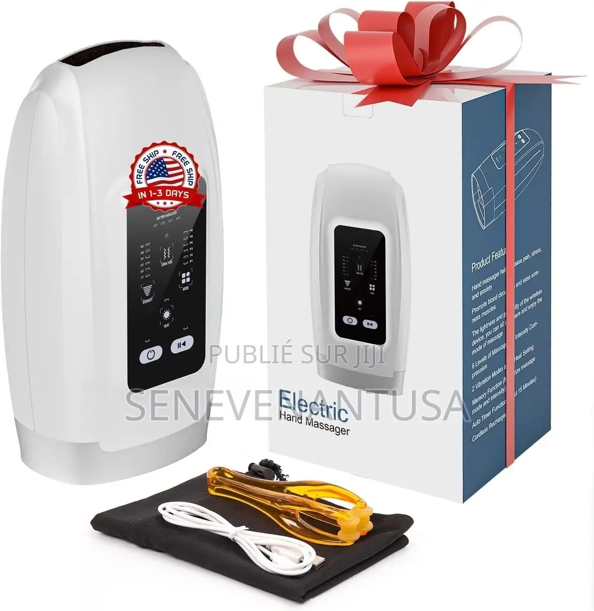 Masajeador De Mano Recargable Con Calor Eléctrico Inalá 