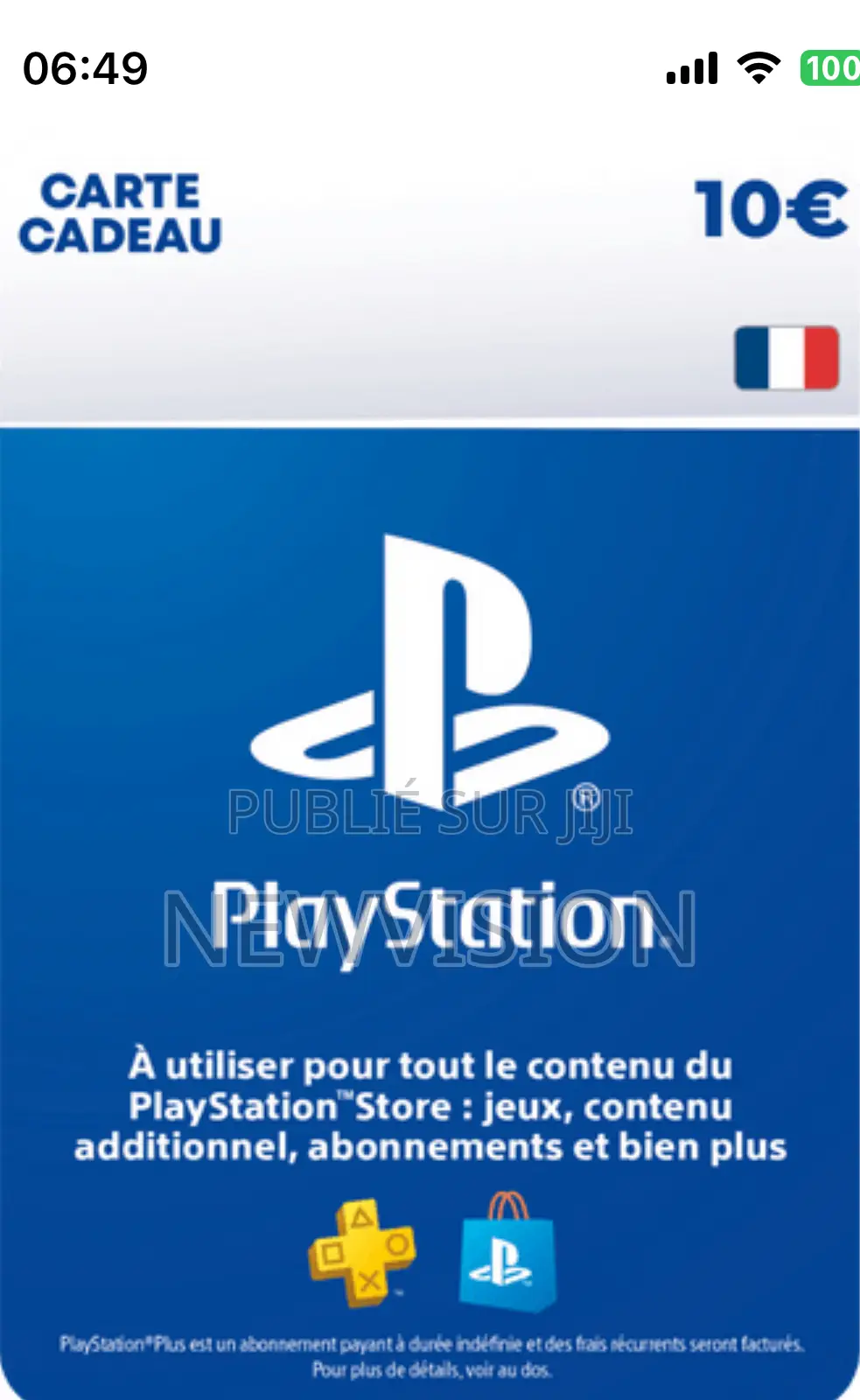 Carte Playstation PSN