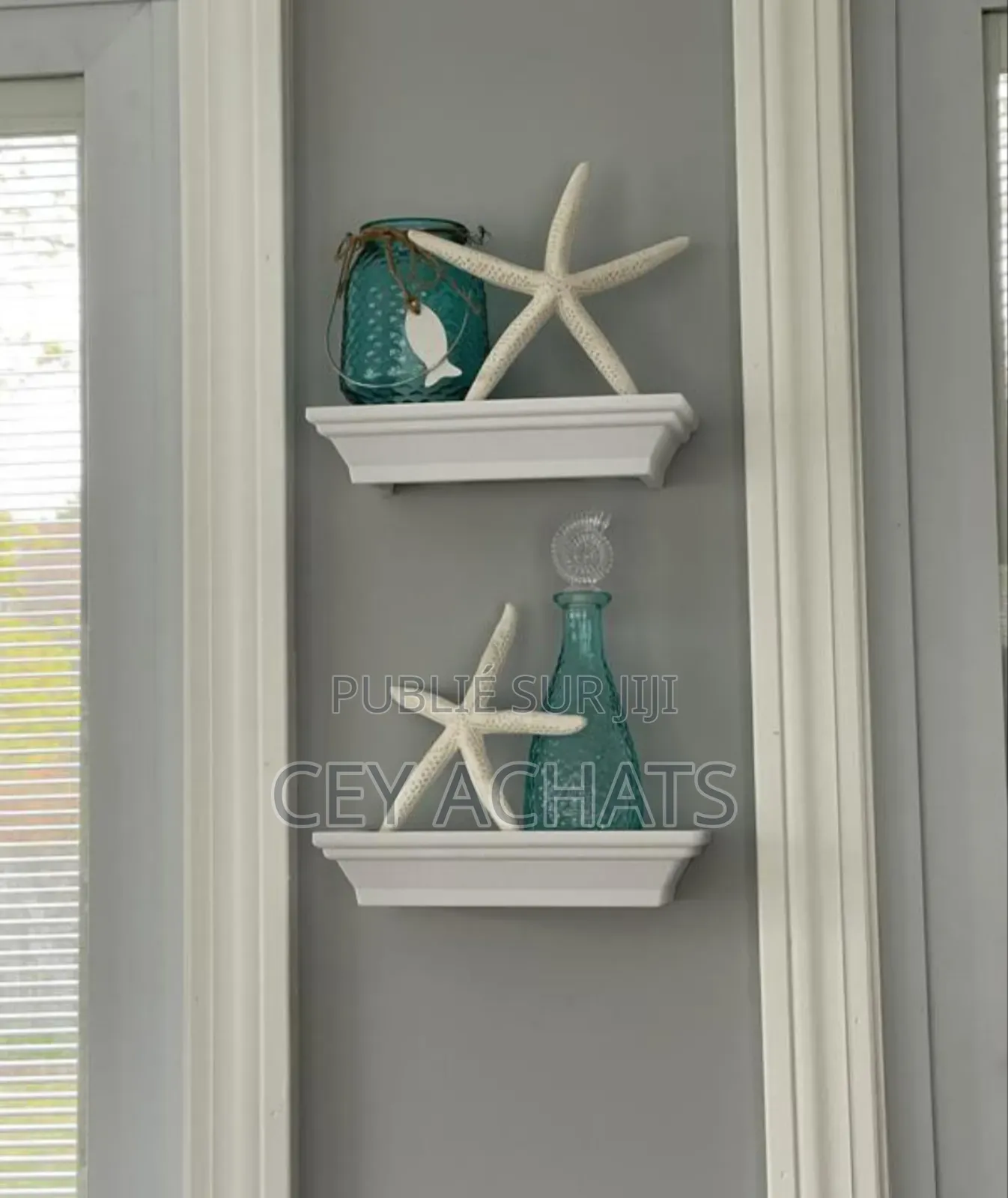 Étagère Murale Flottante Noir Et Blanc