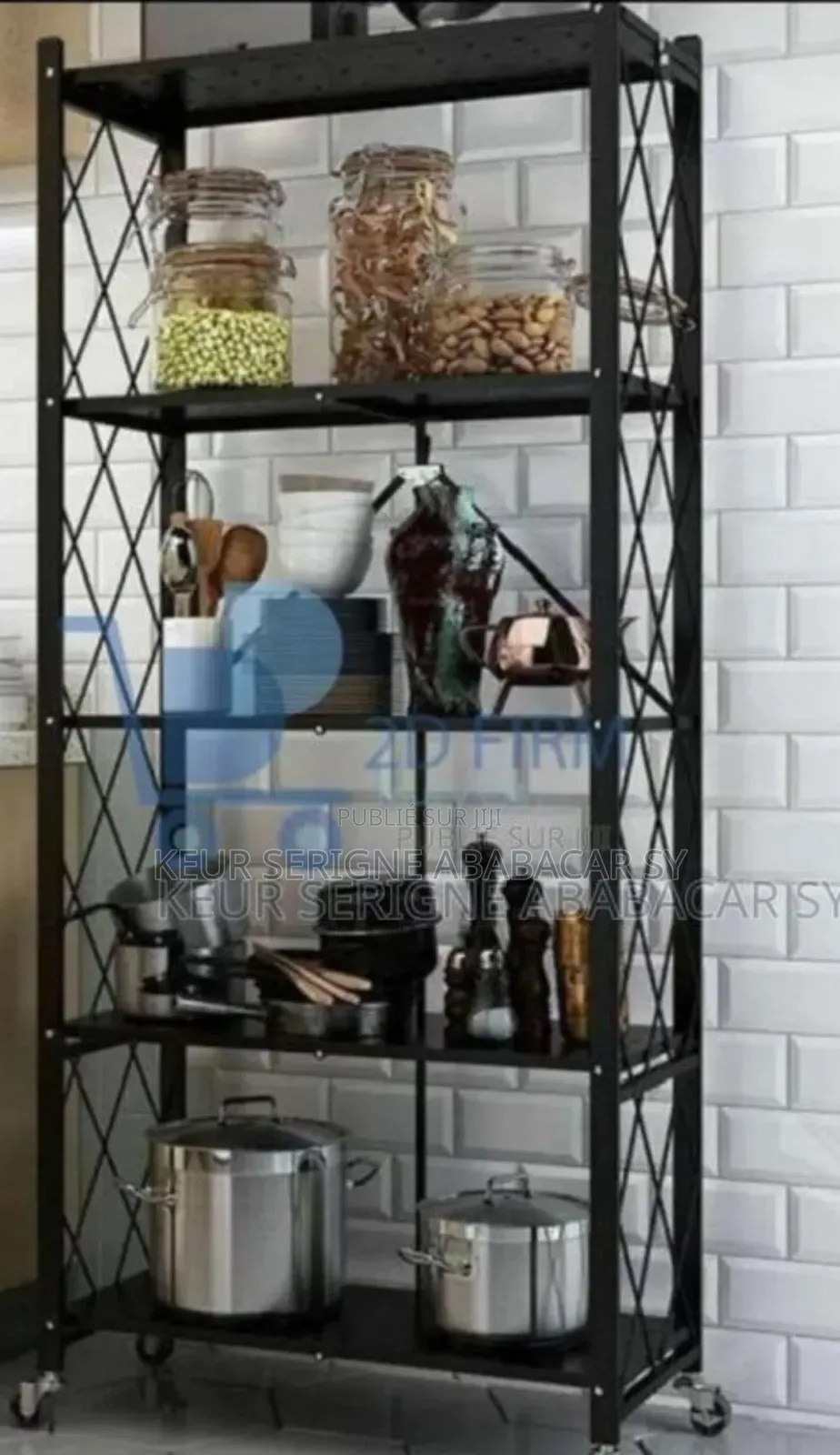 Étagères Métallique Pliable De 5 Niveaux