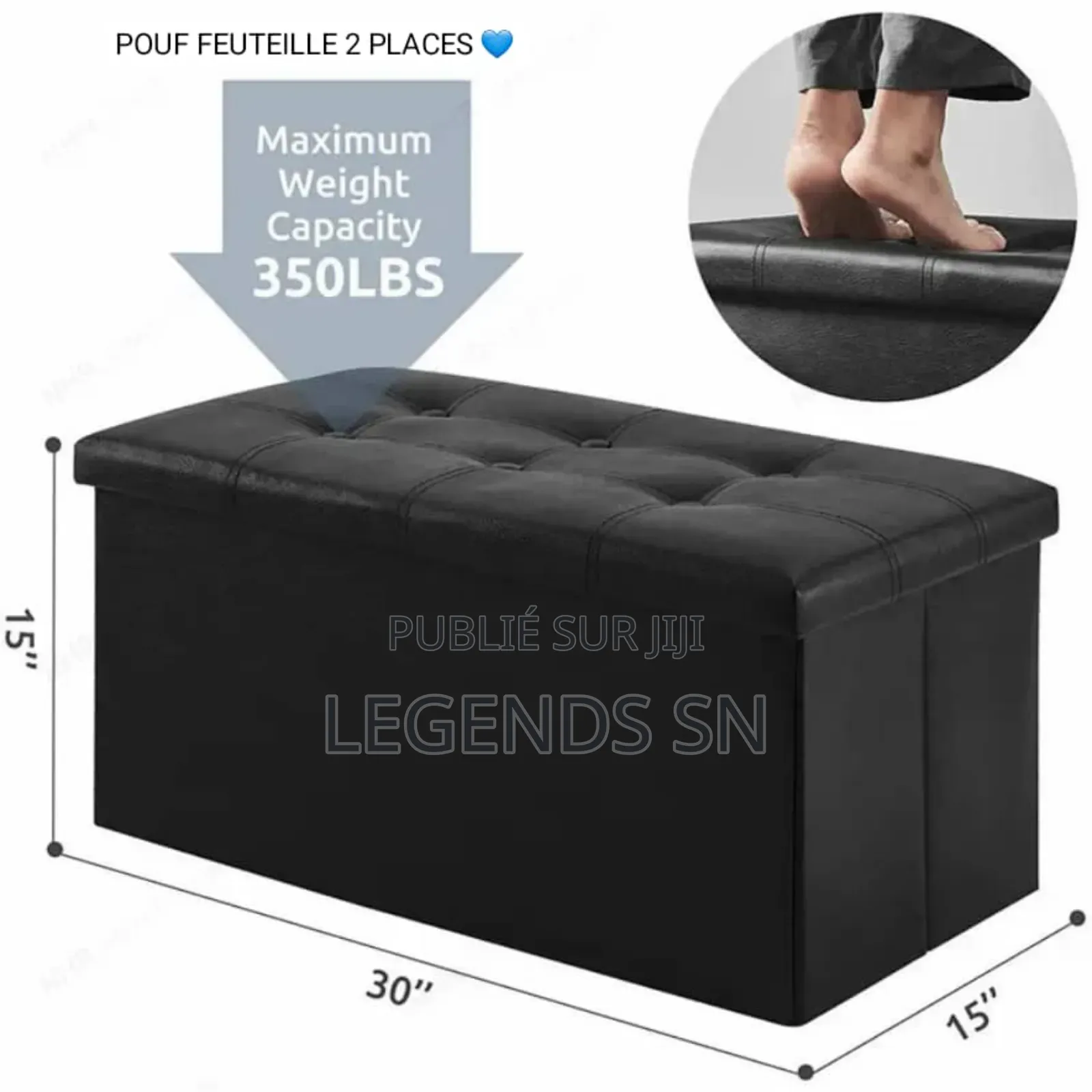 Pouf Fauteuil 2 Places