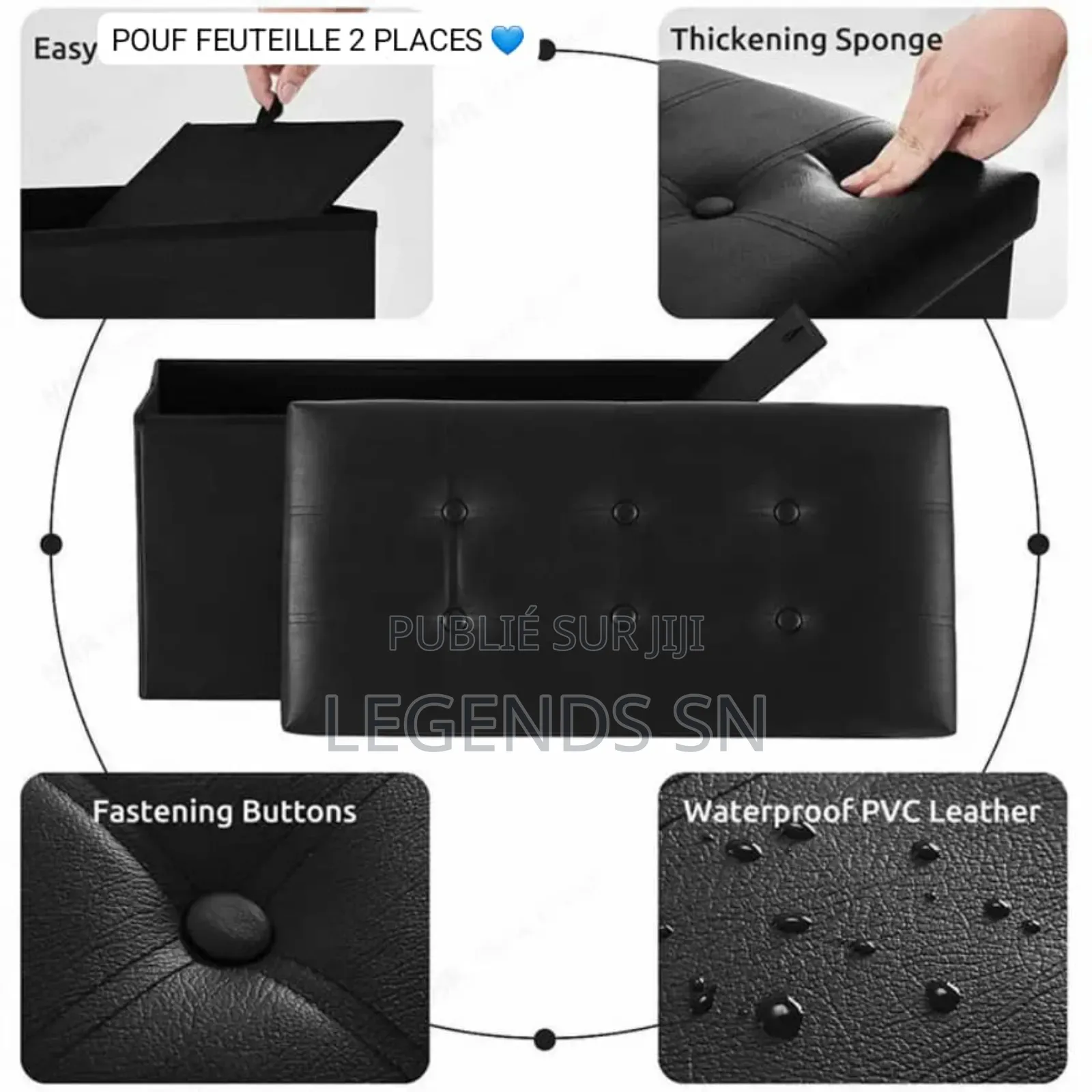 Pouf Fauteuil 2 Places