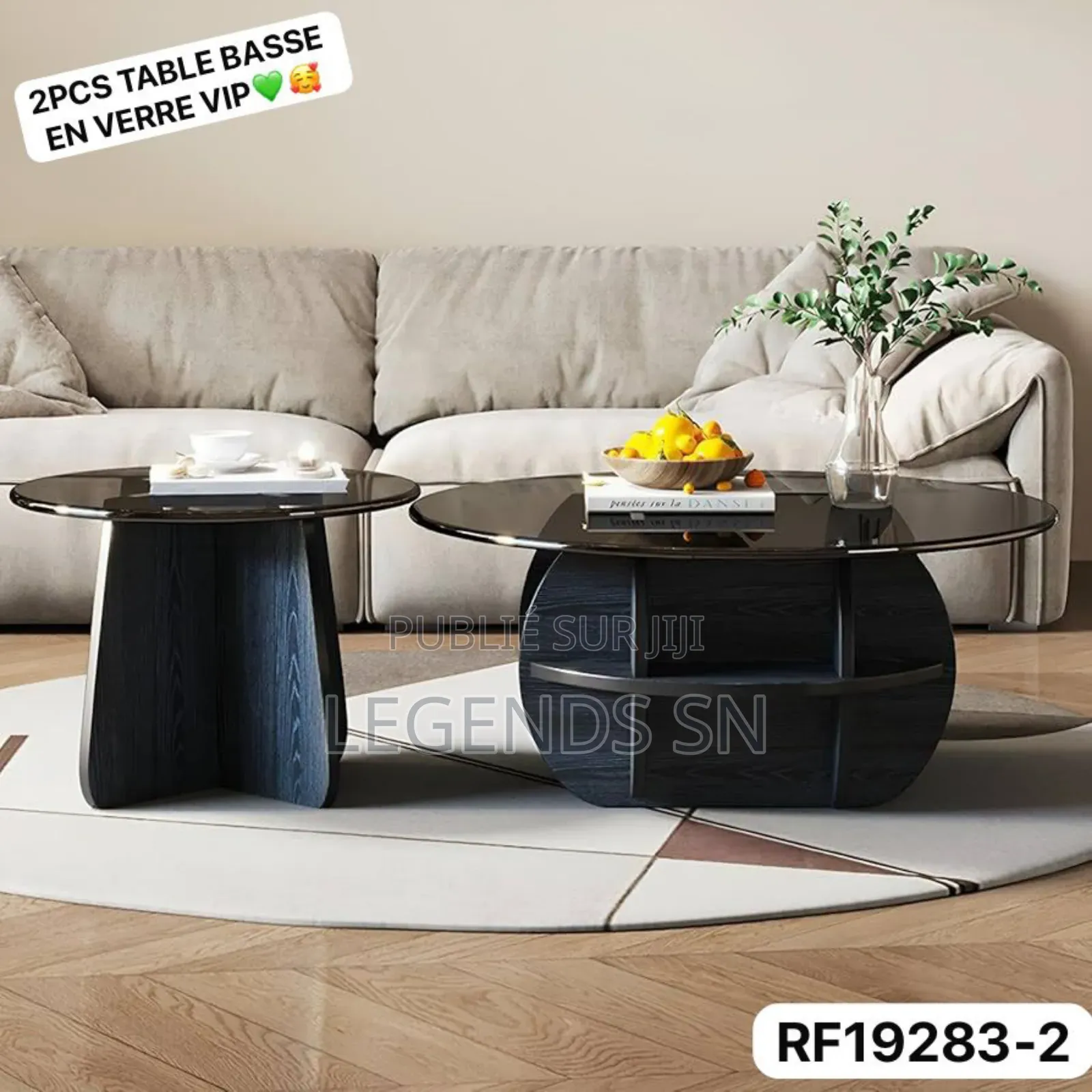 Table Basse en Verre 2 Pièces