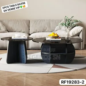 Photo - Table Basse en Verre 2 Pièces