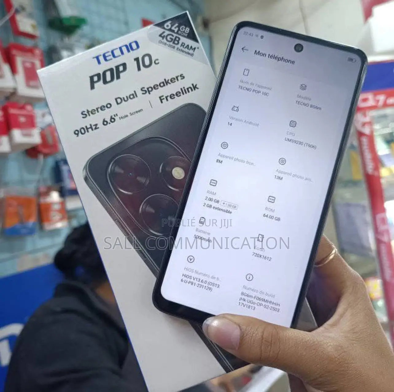 New Tecno Pop 10C 64 GB Noir