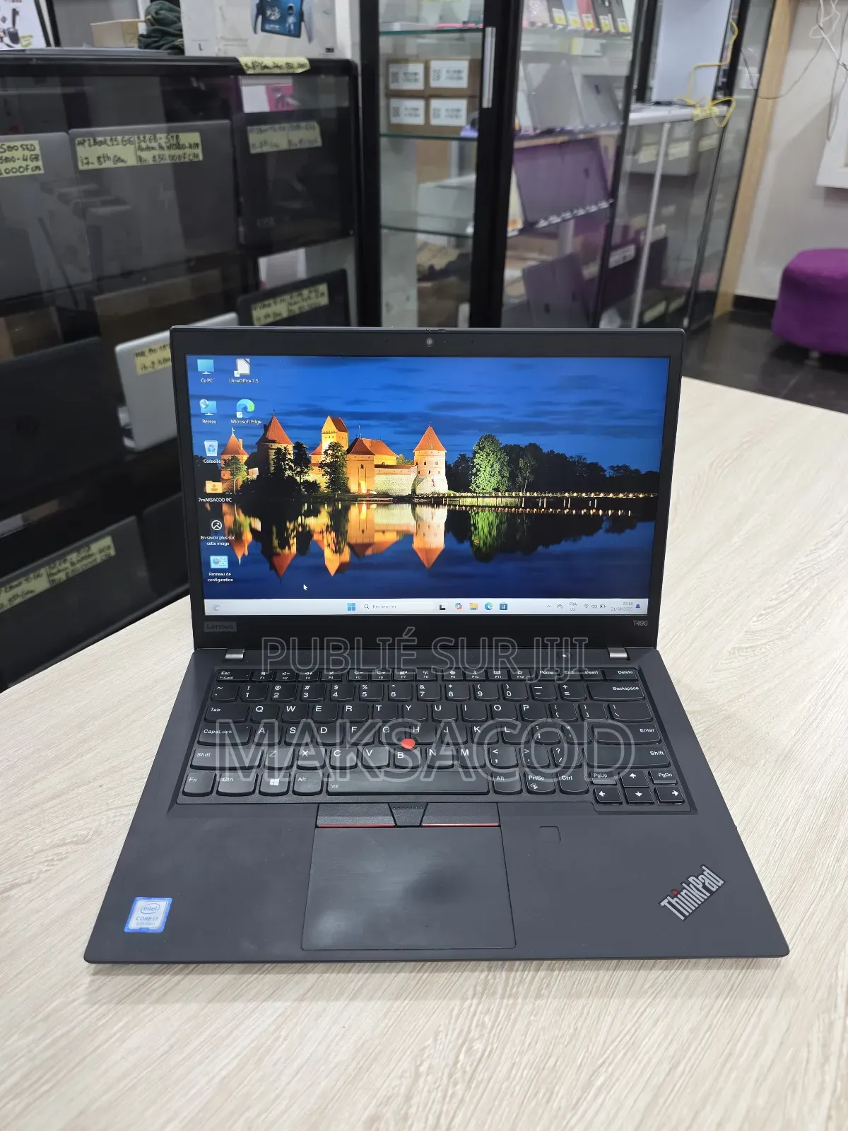Ordinateur Portable Lenovo Thinkpad L490 8GB Intel Core I7 SSD 256GB